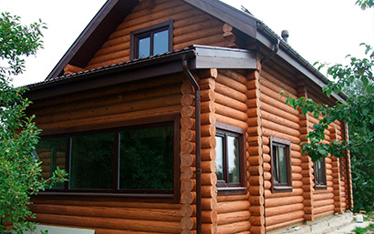 Главная — Домокомплекты из оцилиндрованного бревна — фото
